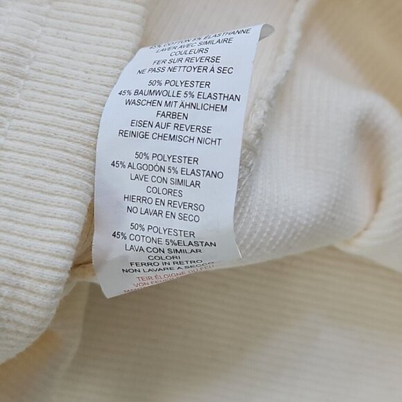 Pretty Little Thing Jersey Ribbed Bust Detail Bodycon Dress Size 16 Cream NWT - Picture 8 of 15